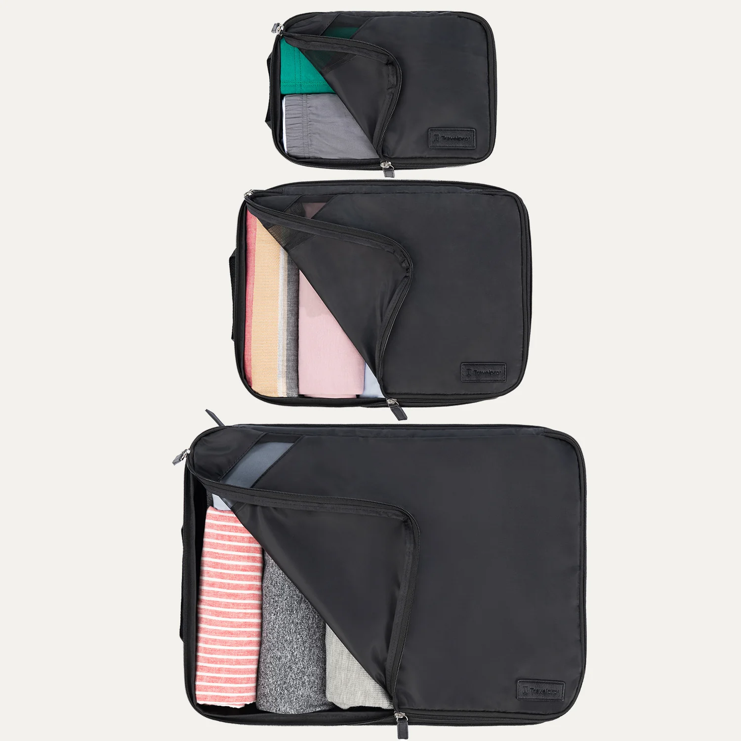 Travelpro® Essentials™ 3 Pack Expandable/Compressible Packing Cube Set (M/L/XL) - Image 2